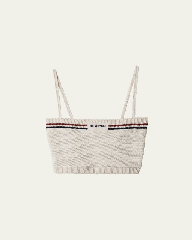 Cotton Crochet Cropped Tank Top